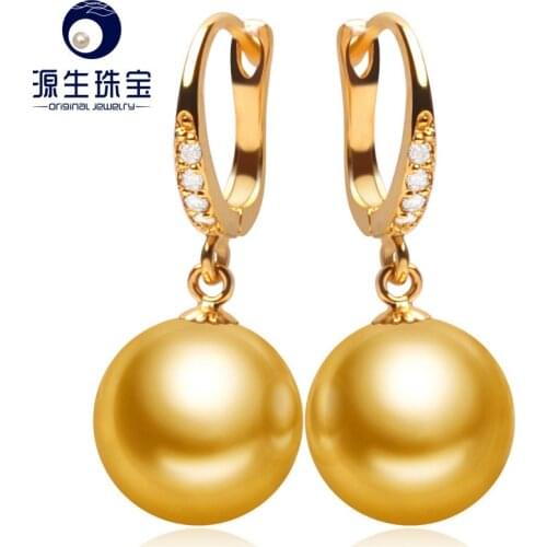 [YS] Modern design 10-11mm Big size Natural South sea Pearl Drop Earrings