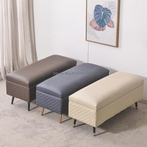Nordic sofa stool rectangular seating household shoe changing stool cabinet storage stool clothing store storage box bed tail st