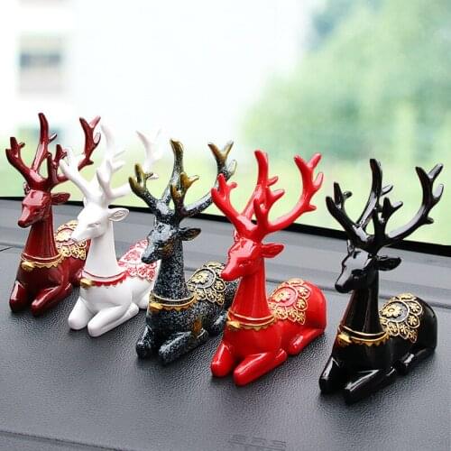 European Style Resin Deer Figurine Statue Home Living Room Decor Crafts Sculpture Creative Gifts Modern Desktop Ornament