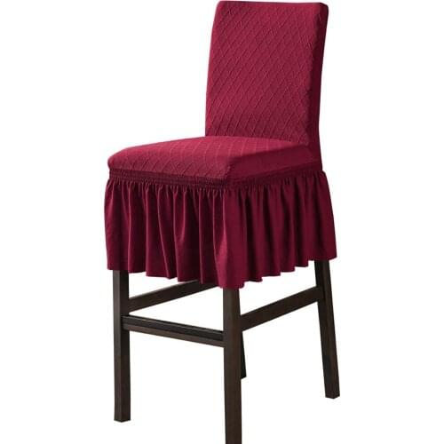 Super Soft Polar Fleece Fabric Skirt Chair Cover Modern Elastic Chair Covers Dining Room Chair Covers Spandex For Kitchen