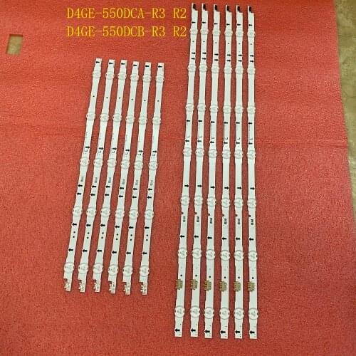 12pcs LED Backlight strip for Samsung UE55J5510 UE55J5200 UE55J5600 UE55H6400AK UE55H6350 UE55H6670 D4GE-550DCA 550DCB-R3 R2