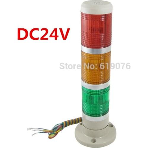 LED steady warning lamp DC24V Red Yellow Green Safety Signal Industrial Tower Light Warning Stack Lamp Alarm Apparatus
