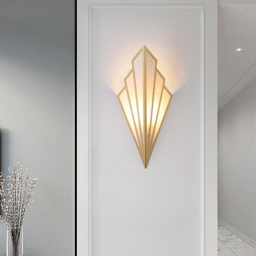 LED Wall Lamps Indoor Decoration Lighting Corridor Aisle Staircase Bedroom Wall Lights fan-shaped E14 5W Hotel Bedside Lampara