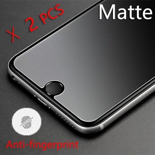 2Pcs Anti-fingerprint Matte Screen Protector For iphone X 8 Plus For Apple iphone 4 4s 5 5s 5c SE 6 6s 7 Plus Tempered glass