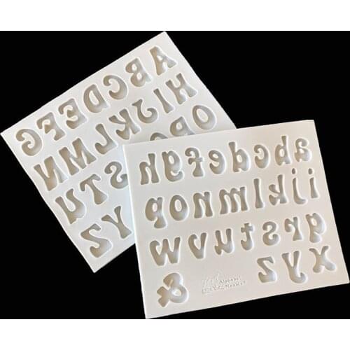 Letter Liquid Silicone Mold DIY Fondant Cake Ultra-Light Clay Chocolate Mold 15-812