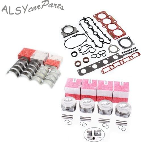 06D 107 066 C Engine Overhaul Package N 012 273 1 20MM Pistons Gaskest Seal Bearing Shell Repair Set For Audi A4 TT VW Golf 2.0T