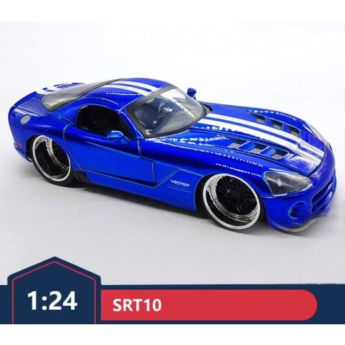 1:24 Dodge Viper SRT10 sports car modified racing speed and passion alloy car simulation model Jiada