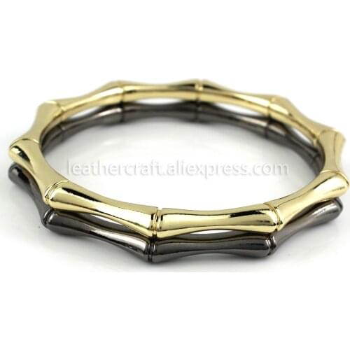 1x Heavy Duty Bamboo O-ring Bag Handle Metal Strap Replacement Handbag Luggage DIY Hardware Accessories 89mm(3-1/2")
