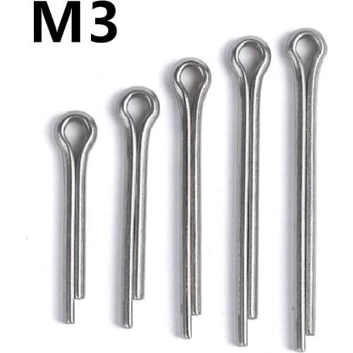 100pcs/lot M3x16/20/25/30/35/40/45/50/60mm GB91 Stainless Steel Cotter Pin