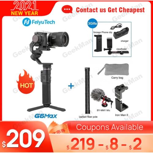 FeiyuTech Feiyu G6 Max 3-Axis Handheld Camera Gimbal Stabilizer for Mirrorless camera Pocket Camera GoPro Hero 7 6 5 Smartphone