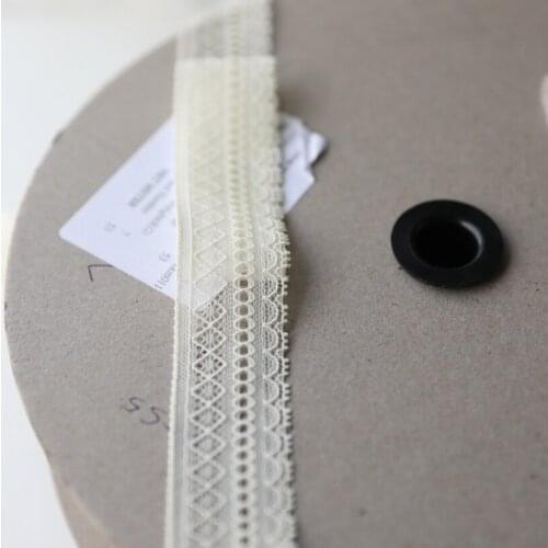 5 Meters/lot Width 3cm Beige Elastic Stretch Embroidered Lace Trim Ribbon Fabric DIY Handmade Underwear Lingerie Sewing Supplies