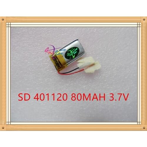 Liter energy battery 3.7V lithium battery 401120 401220 401221 80mAh post 3D glasses MP3 smart wearable universal self bar