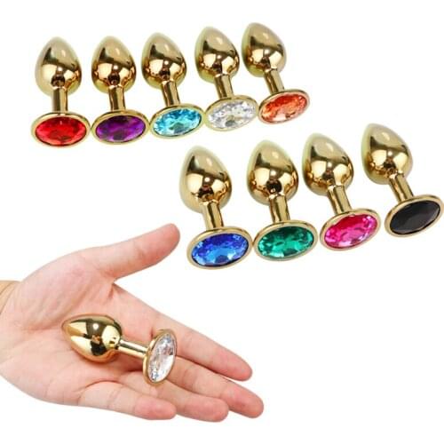 Anal Beads Crystal Jewelry Round Butt Plug Stimulator Sex Toys Dildo Stainless Steel Anal Plug For Gay Couple Adult Game