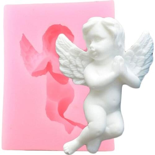 Angel Silicone Molds Fondant Cake Decorating Tools DIY Party Cupcake Topper Candy Polymer Clay Moulds Chocolate Gumpaste Mould