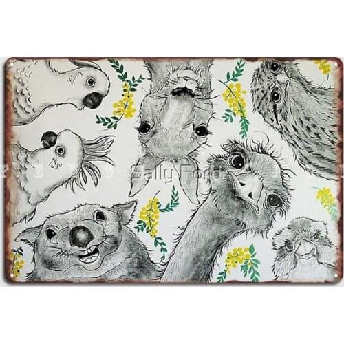 Australian Menagerie Metal Sign Club Club Bar Garage Decoration Design Tin Sign Poster