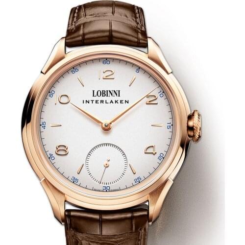 LOBINNI Switzerland men wrist watch,mens hand wind mechanical watches luxury brand male wristwatch waterproof sapphire timepiece