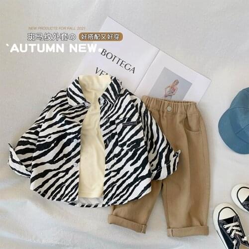 2021 new Baby Girl Boy Spring Autumn Zebra stripes Coats Jackets Fashion Cartoon Jacket Kids Children Overwear Clothes