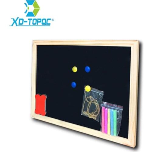 30*40cm Chalkboard Wooden Blackboard Wood Frame Chalk Board Dry Erase Magnetic Black Board Office Supplier Free Shipping