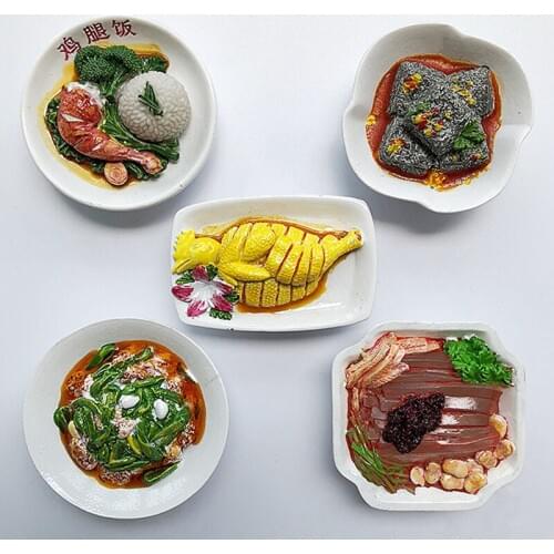 Hot Sale Hand-made Painted Chicken Leg Rice 3D Fridge Magnets Tourism Souvenirs Refrigerator Magnetic Stickers Gift