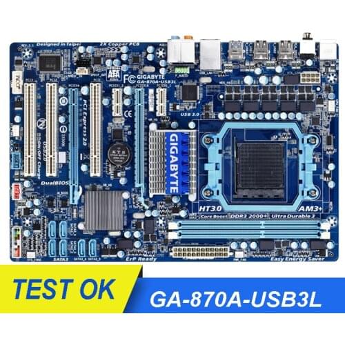 Used For GIGABYTE GA-870A-USB3L Motherboard 870A-USB3L Socket AM3/AM3+ DDR3 For AMD 870 8GB ATX Desktop Mainboard