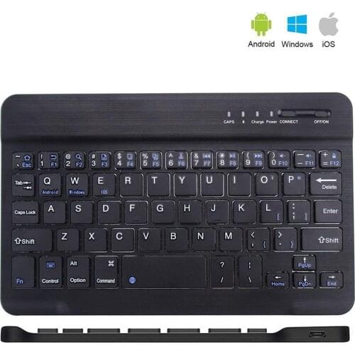 Mini Ultra Slim Wireless Bluetooth Keyboard 7/9/10 Inch Bluetooth 3.0 Keyboard For Ipad Phone Tablet With Windows/Android/iOS