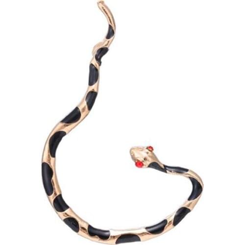 Punk Fashion Women Snake Shaped Ear Studs Rhinestone Cuff Earring Ear-hook Earrings Women Jewelry Gift