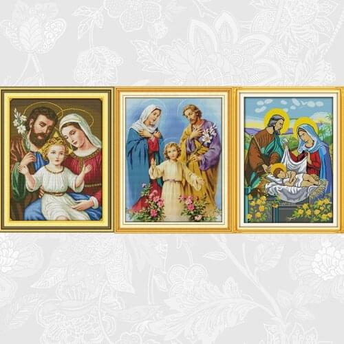 The family of Jesus series Chinese Cross Stitch kit Ecological Cotton Embroidery Needlework 14CT 11CT DIY Handmade Crafts