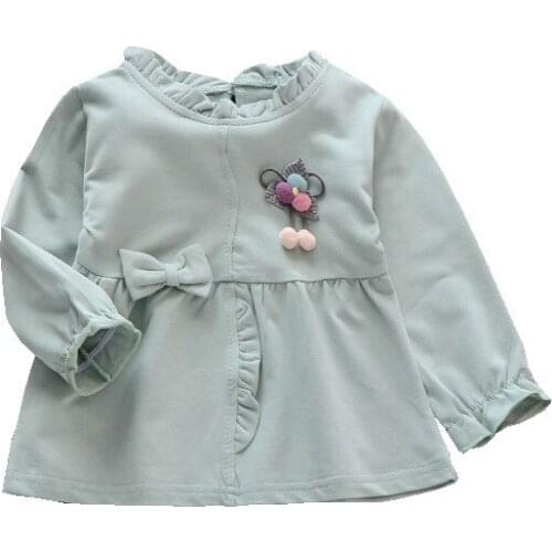 New spring and autumn girls long-sleeved dress pure cotton childrens dress girls 'childrens dress