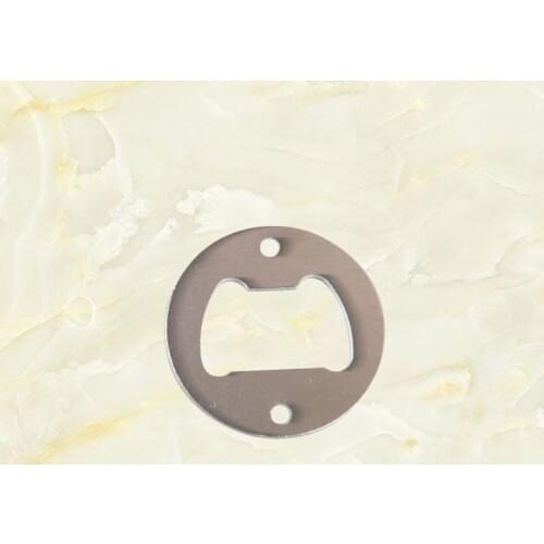 300pcs Stainless Steel Bottle Opener Part With Countersunk Holes Round Metal Strong Polished Bottle Opener Insert Parts SN634