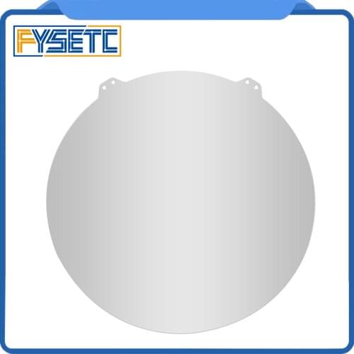 FYSETC 3D Printer Heatbed Dia 265mm Round Spring Steel Sheet Plate Hot Bed for Kossel Build Platform 3D Printer