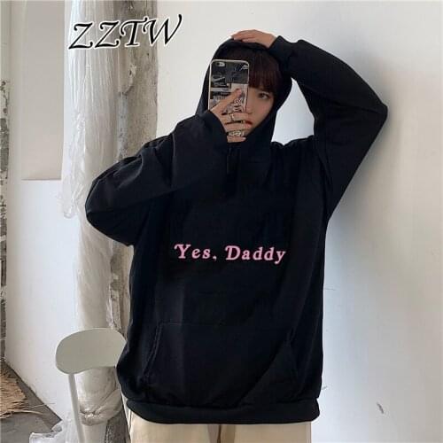 Satan is my sugar daddy Gothic cute Sweatshirt Casual 90s Hoodie Fashion Top Hoodie Aesthetic clothes sweatshirt for women