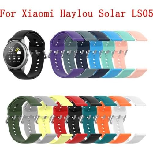 Waterproof Replacement Bracelet Strap For Haylou Solar LS05 Wristband Pure Color WristStrap For Haylou Solar LS05 Bracelet