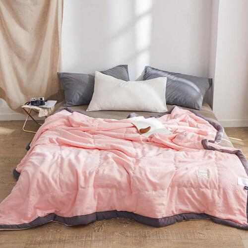 Blanket Soft Premium Cotton Quilt Blanket Queen King Size Washed Air-conditioned By the Student Dormitory Home Textile