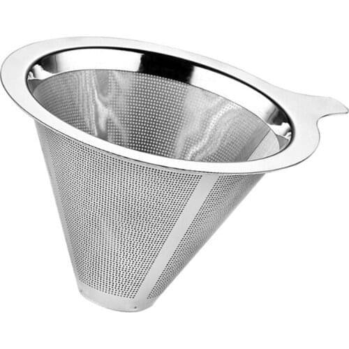 1 X Stainless Steel Mesh Coffee Filter Paperless Pour Over Dripper Reusable