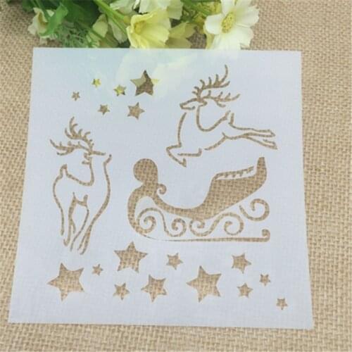 1 Sheet deer Layering Stencils for DIY Scrapbooking/photo album Decorative Embossing DIY Paper Cards Crafts