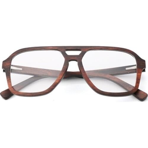 100% Natural Wood eyeglasses Frame for Men Wooden Women Optical Glasses with Clear Lens with case 56336