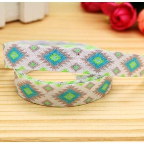 5/8'' Free shipping Fold Elastic FOE aztec printed headband headwear hairband diy decoration wholesale OEM P5441
