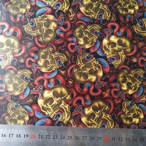 Free shipping TSKY1442 0.5*2m/10m pva snake skull water transfer printing hydrographics film hydro dipping film