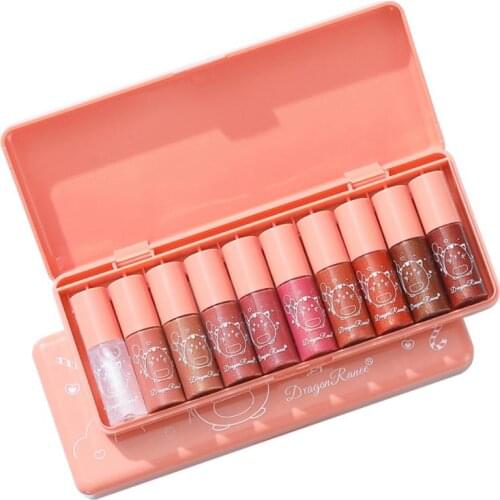 10 Colors Glitter Lip Glaze Moisturzing Shimmer Lip Gloss Lasting Liquid Lipstick Easy To Wear Makeup Waterproof Cosmetic TSLM2