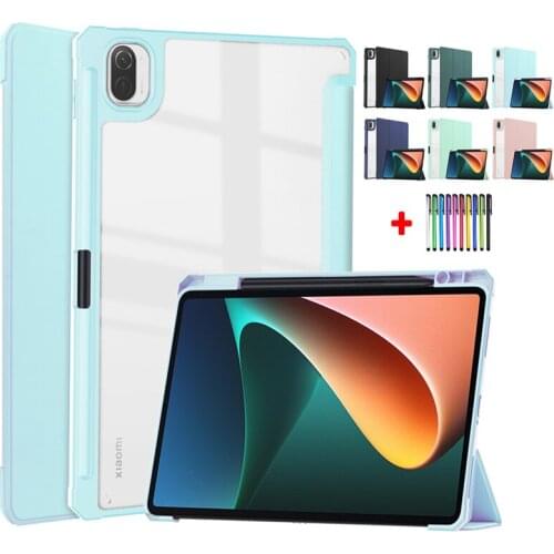 For Xiaomi Pad 5 Pro 2021 11 Tablet Transparent Protective Case For Xiaomi Mipad 5 Pro Mi Pad 5 Tablet Cover With Pencil Holder