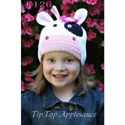 Handmade Children Hat Cartoon Kids Hat, 100% Cotton Autumn and Winter Knit hat, Crochet Baby Boy girl hat