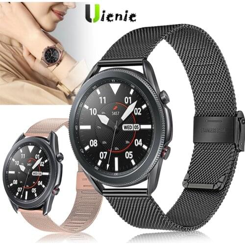 For Samsung galaxy watch 3 41mm 44mm Strap Quick Release Watch Band Milanese Stainless Steel Watchband for galaxy watch 46mm