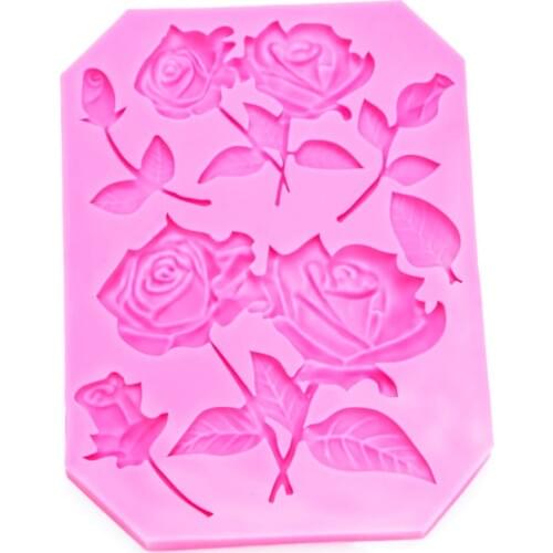 Roses shape silicone rubber moulds for kitchen chocolate confectionery fondant cake decoration used molding tools FT-1017