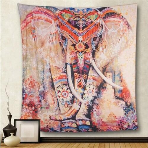Boho Mandala Tapestry Wall Hanging Witchcraft Wall Cloth Tapestries Elephant Art Psychedelic Hippie Tapestry Wall Carpet