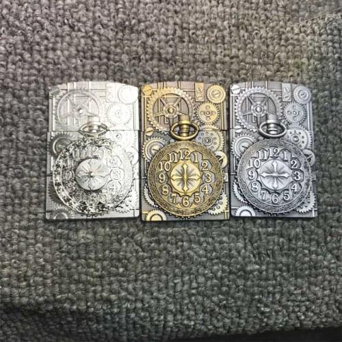 Metal Badge for Kerosene lighter Oil Lighter DIY Handmade Smoker Accessories Gadgets Antique lucky pocket watch 011