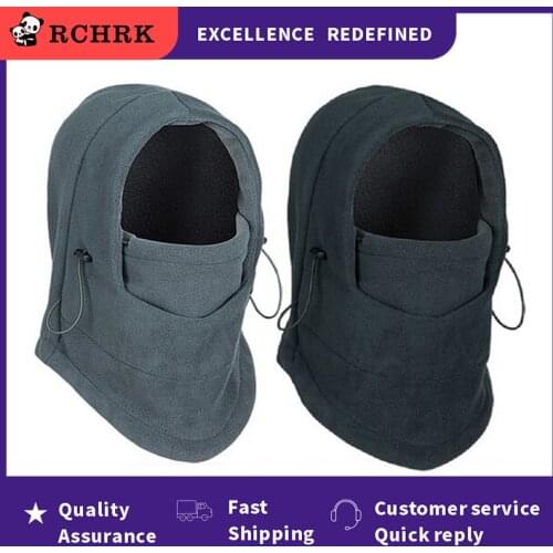 2021 Fashion Warm Cap Winter Men Women Hats Waterproof Thermal Fleece Balaclava Hat Hooded Neck Warmer Hiking Scarves Universal