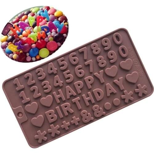 Fashion Style Letters Symbols Numbers Cake Molds Baking Kitchen Cake Tool Decoration Soap Chocolate Mould