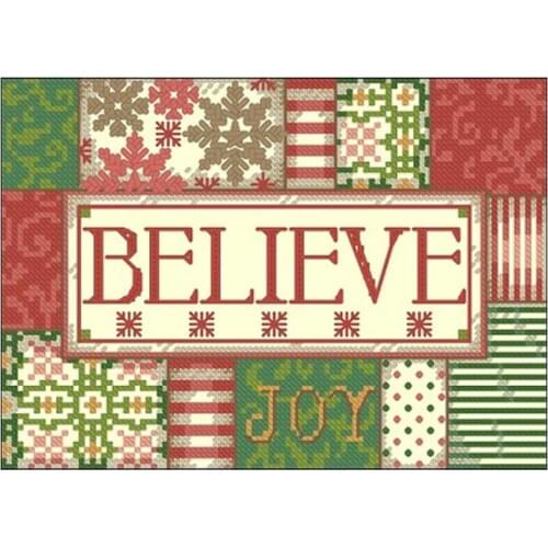 100% cotton threads Believe patterns Counted Cross Stitch 11CT 14CT 18CT DIY Chinese Cross Stitch Kit Embroidery Needlework Sets