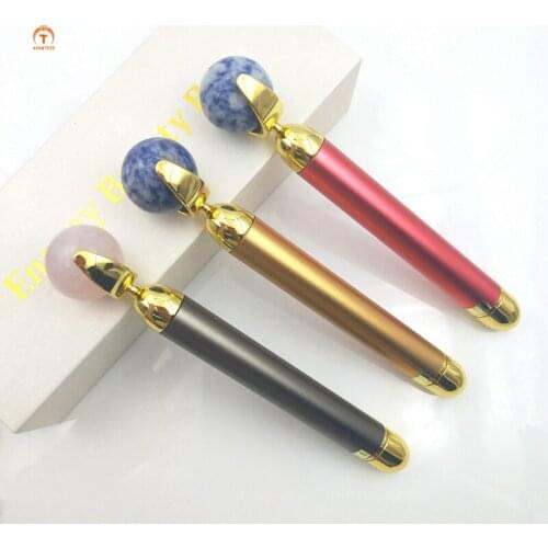 Natural Jade Portable Pratical Facial Massage Roller Anti Wrinkle Face Slimming Shaper Body Relaxation Beauty Tool For Women