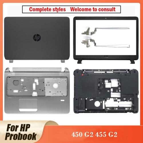 NEW LCD Back Cover/Front Bezel/Hinges/Palmrest/Bottom Case Laptop For HP Probook 450 G2 455 G2 Top Caes 768123-001 Black
